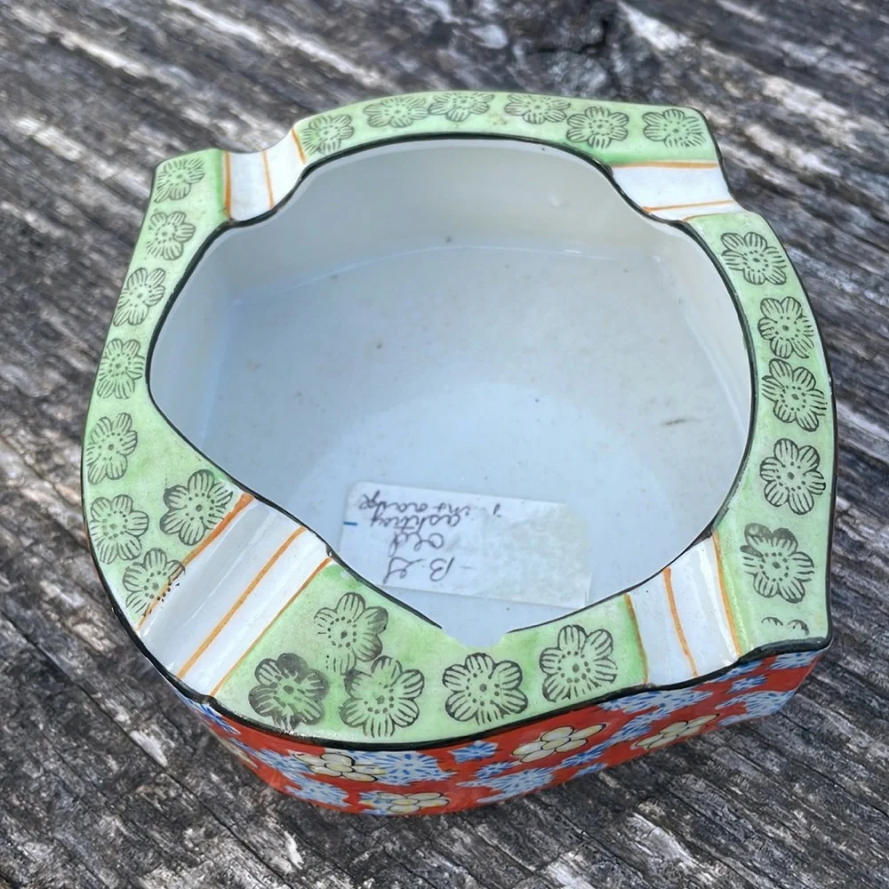 VTG Hand Painted Porcelain Ashtray - Picture 4 of 4